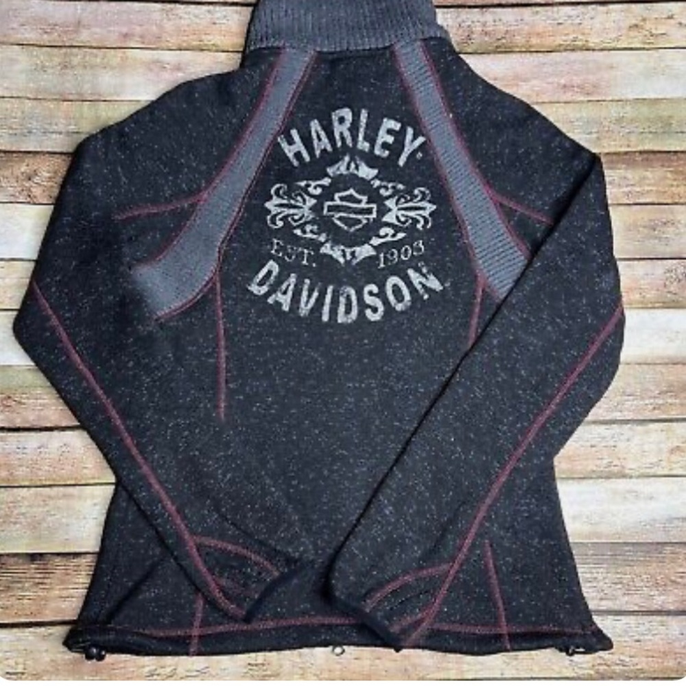 Harley Davidson Full Zip sweater jacket